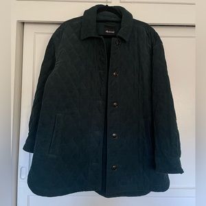 Madewell forest green quilted jacket